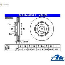 2x BRAKE DISCS 24.0124-0159.1