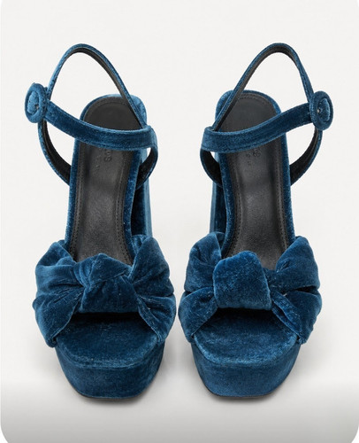 Asos design blue strappy bow - design,