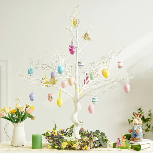 White artificial twig tree - white,