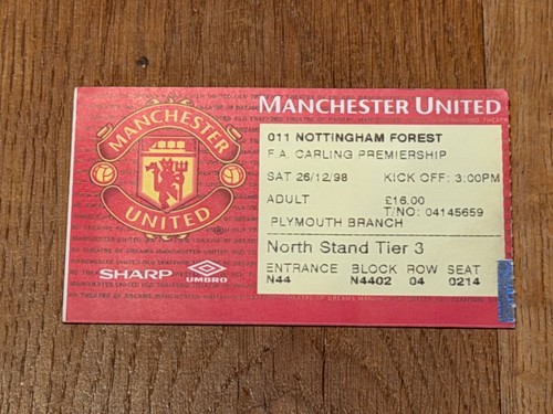 Ticket 1998 manchester - ticket,