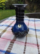 Vintage Gilt Studio Pottery Iceland Vase Kjartansson Lava Reykjavik Mid Century