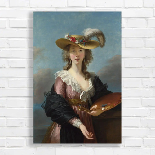 Elegant rococo portrait canvas - elegant,