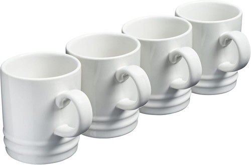 Colourful stoneware mugs set - colourful,