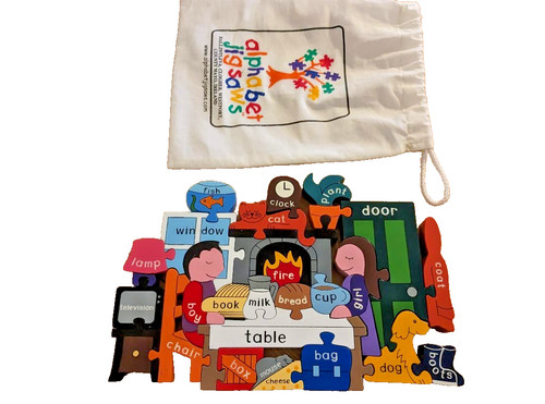 Home alphabet jigsaws - "at,