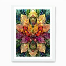 Colorful Stained Glass Flowers