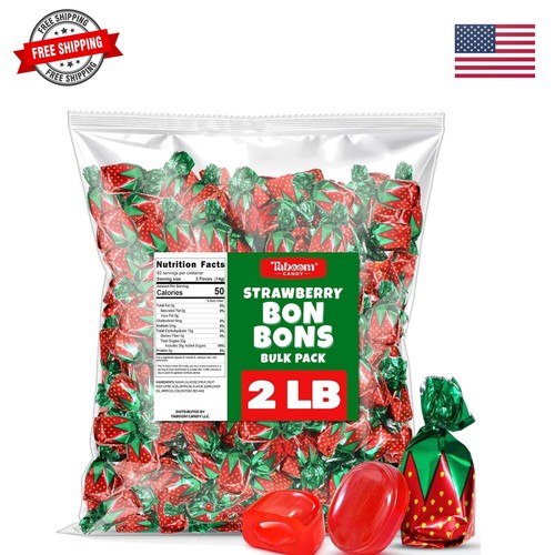Strawberry filled hard candy - filled,