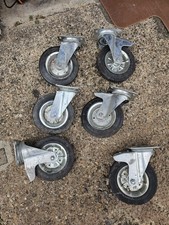 6 x joblot 200mm Swivel Castor Wheel  Swivel Heavy Duty /Trolley Caster/bin