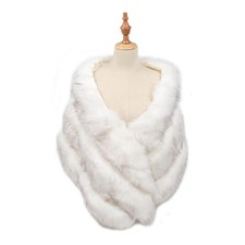 Womens Wedding Bridal Faux Fur