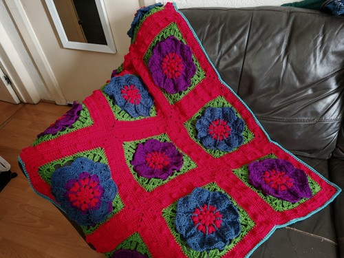 Hand crochet granny - hand,
