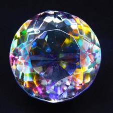 48.00 Cts Natural Rainbow Mystic Topaz Round Cut Certified Loose Gemstone