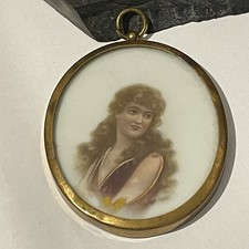 Antique Miniature Portrait Of