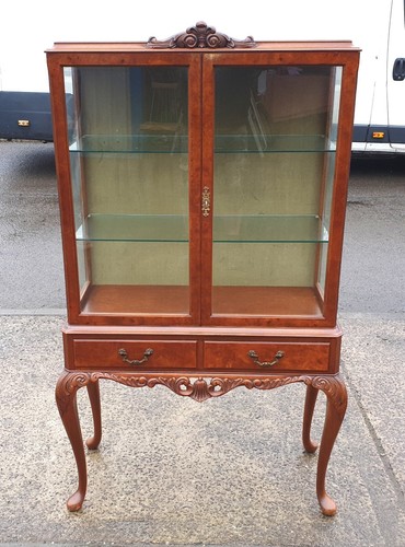 Vintage burr walnut veneered - walnut,