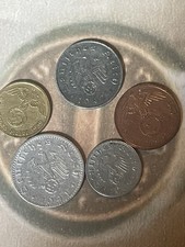 5 WWII German Coins 1 Dated