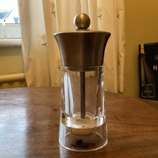 Vintage Peugoet Freres Lion Pepper Mill Stainless. Acrylic 