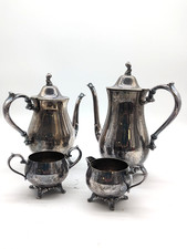 Vintage Oneida 4pc Silver Plated Tea Set H4 P886