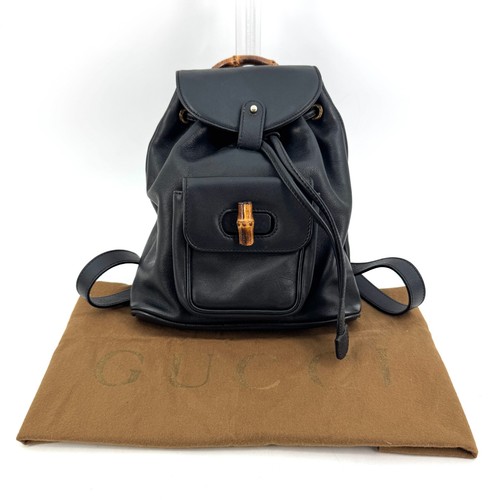Gucci backpack bamboo leather - bamboo,