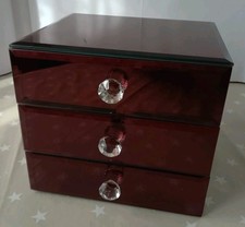 Mirrored glass jewellery box - glass,