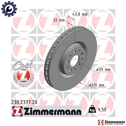 Brake disc 230 2377 for - 2x,