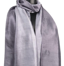 Silver Grey Scarf Thai Silk