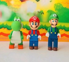 Nintendo MARIOKART Wii K'Nex Figures (Kubrick Style: Mario, Luigi, Yoshi) Opened