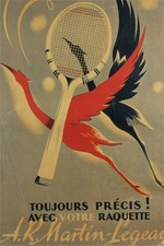 Antique tennis poster - antique, poster.