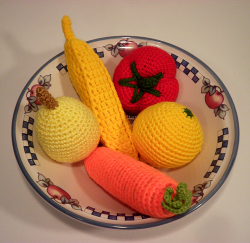 Crocheted knitted fruits - crocheted,