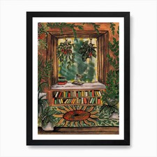 Cozy Bohemian Reading Nook Art