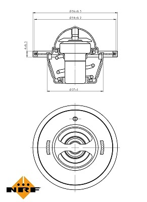 Thermostat coolant nrf 725136 - thermostat,,