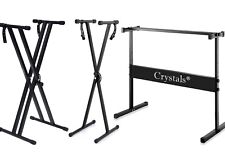 Double Braced Height Adjustable X Frame Music Piano Keyboard Stand & Bench Chair