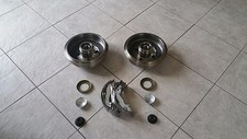 FORD FIESTA 02-08 TWO REAR BRAKE DRUMS WITH FITTED BEARINGS ABS RINGS& SHOES