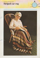 Knitting Pattern. Striped Car Rug (40in.) wide without fringes   Not Copy