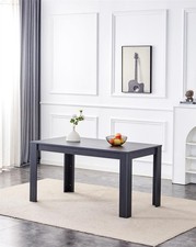 Dining Table Dark Grey Wood