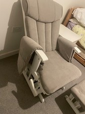 Chatsworth Glider Nursing Chair and Footstool, Grey