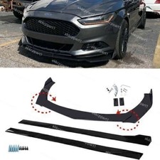 Fit For Ford Fusion Focus RS ST Front Bumper Lip Spoiler+Side Skirt Splitter UK