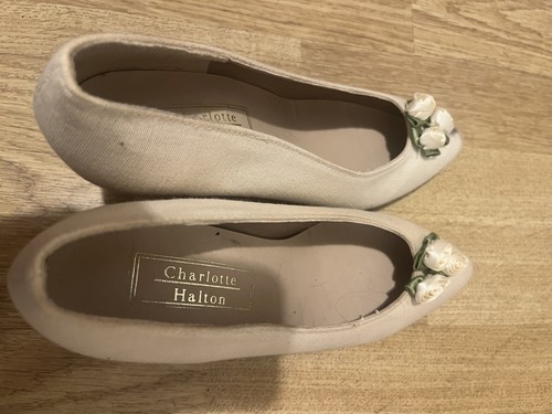 Vintage ivory wedding shoes - ivory,