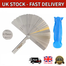 32Blade Feeler Filler Gauge Spark Plug Gap Metric Imperial Measuring Brass Tool
