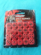 Warhammer 40k Chaos Space Marines Dice Set New