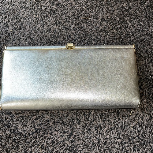1960s vintage silver clutch - 1960s,
