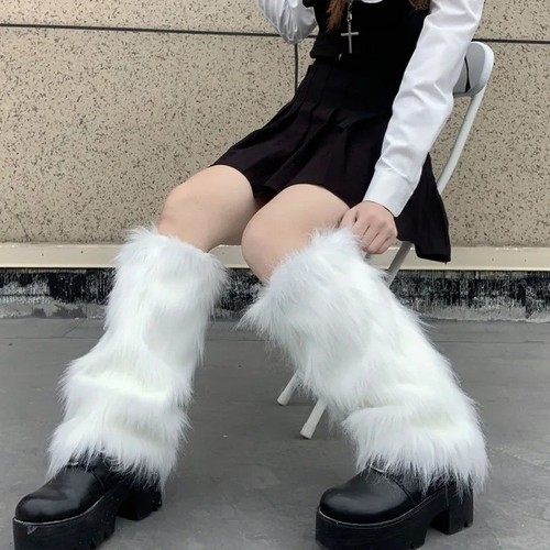 Pair fluffy women faux - 1,