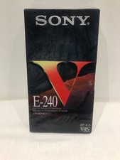 Sony V E-240 4 Hour Blank VHS Tape Pre-owned Sealed In Wrapper 