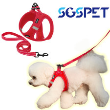 Breathable Soft Reflective Adjustable Reflective Vest Puppy Harness.w/Leash HOT