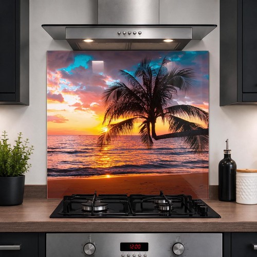 Printed glass kitchen - printed,