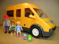 PLAYMOBIL SCHOOL MINI BUS 6866 COMPLETE (Van,Truck,Figures,Children)