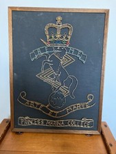 REME PRINCESS MARINA COLLEGE ARMY VINTAGE ROPE WORK MILITARY PICTURE MESS ITEM