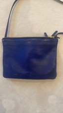 Genuine CELINE Blue Leather Trio Bag, With Dust bag, Medium