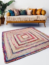 Square rug braided rugs jute - square,