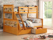 Pine Double Bunk Beds With
