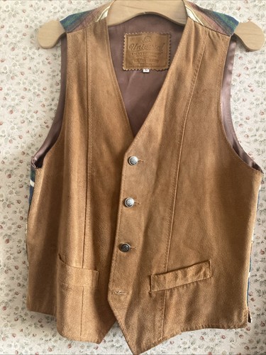 Navajo aztec suede vest medium - suede,