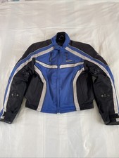 RK SPORTS 58/48 SHORT BLACK BLUE MOTORCYCLE MOTORBIKE JACKET