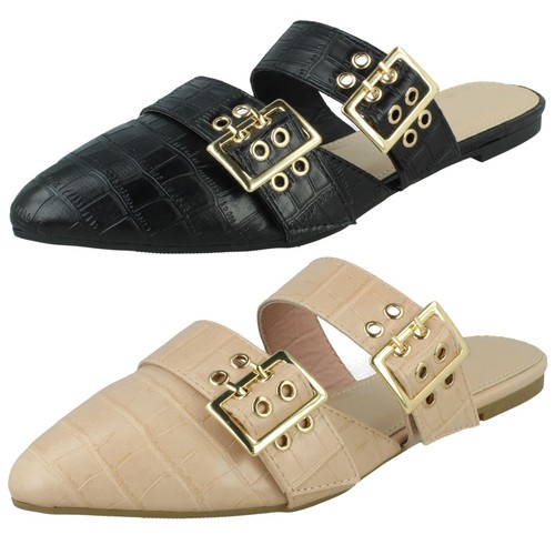 Ladies spot flat croc - spot, print